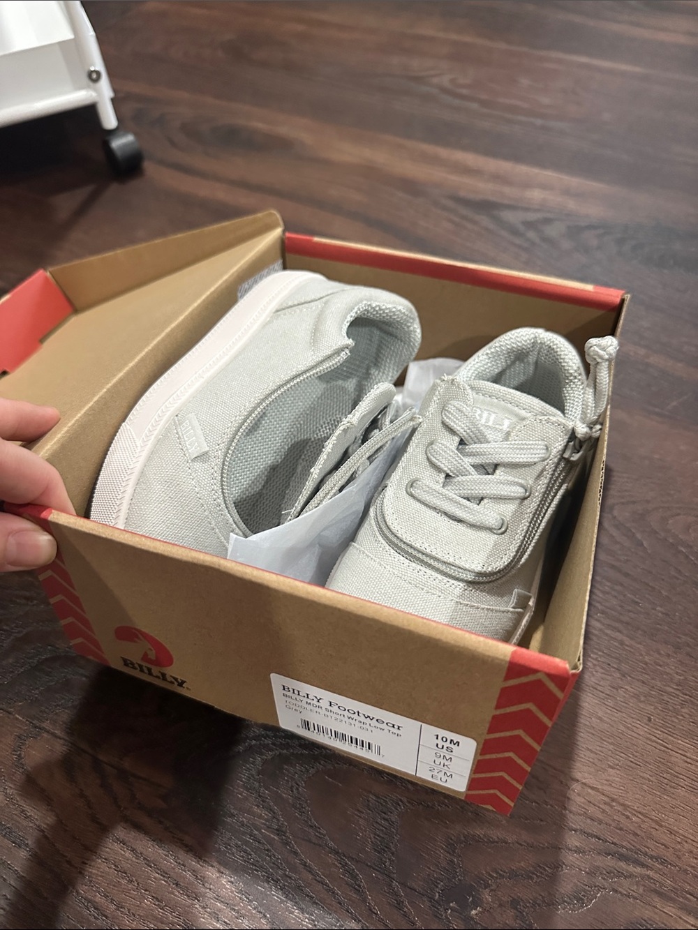Billy Kids Canvas Lace-Up Sneakers in Light Gray